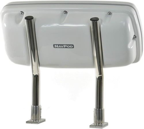 ev Marine Boat Mirror Polished Finish 20° Single Bend Stanchion Kit - Picture 1 of 2