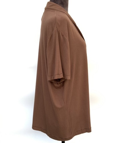 New Skims Size XL Soft Lounge Pajama Sleepwear Top Short Sleeve Jasper Brown - Picture 15 of 19