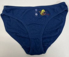 Vintage 1998 Looney Tunes Tweety Bird Cotton Blend Soft Bikini Panties Blue Sz6