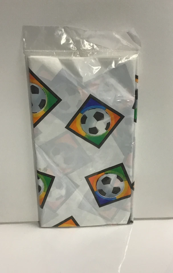 足球塑料桌布宴会桌布生日派对装饰 — 第 2/2 张图片