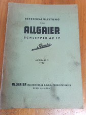 Porsche Allgaier AP 17 Betriebsanleitung Bedienungsanleitung traktor KN