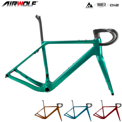 Airwolf Carbon Gravel Rahmen 700*50c Cyclocrossrad Rennrad T1100 Fahrrad