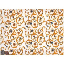Allover Chintz Gold Scroll 9 x 13.5 Inch Overglaze Ceramic Decal Sheet