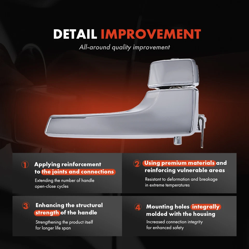 Manija de puerta interior totalmente cromada del conductor delantero para Chevrolet Uplander 2005-2009 Foto 3 de 4