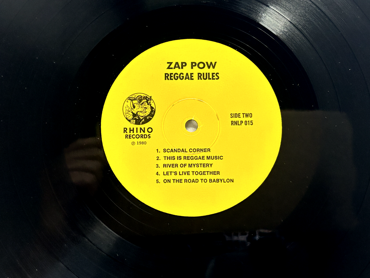米LP Zap Pow Reggae Rules ! RNLP015 Rhino Records (2) /00260 Zap Pow Regga Rules! 1980 LP, RNLP 015 Rhino Records Tested