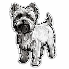 8x car sticker Yorkshire terrier dog sticker cute for car rear window