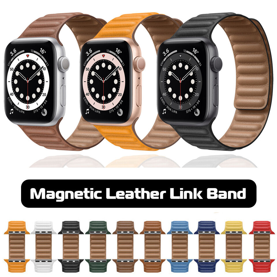 Do Apple Watch Skórzany pasek linkowy iWatch Series 7 6 5 4 3 SE 40/44/41/45mm