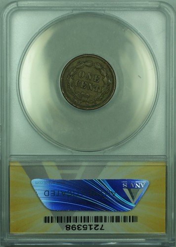 1859 Indian Head Cent 1c ANACS EF-45 Details Corroded (10) - Picture 2 of 2