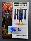 2019-20 Panini Hoops Zion Williamson RC Rookie Hot Signatures Auto