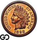 1898 Indian Head Cent Penny, RED PROOF, Superb Gem PR++ RD ** Stunner PF!