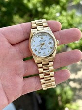 1986 Rolex Day Date 'President' 18038 White Dial 36mm w/ Rolex Box & Notebook
