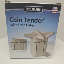 Coin Tender | Pennies to Quarters | Slotted Sides | Four Compartments | High-...