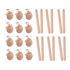 24 Pcs Musical Percussion Instrument Set，Musical Castanets Instrument and Mus...