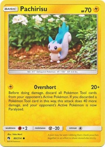 Pachirisu - 80/214 - Common (Near Mint) Lost Thunder - Lightning Pokémon