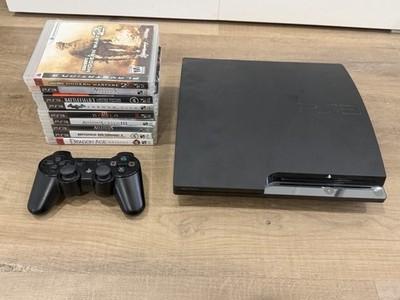 Sony PS3 Slim 320GB CECH-2501B Console Bundle w/ Controller + Games/ Cables