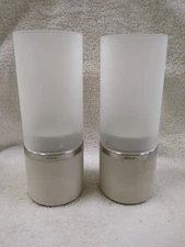Set Of Two Blomus Tea Light Candle Holder Stainless Steel Frosted Glass 🇺🇸