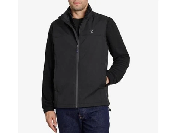 IZ250X IZOD MEN'S SOFTSHELL VEST - SIZE XL - BLACK