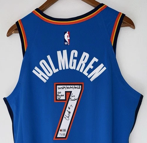 Chet Holmgren Signed Thunder Nike ADV NBA Authentic Jersey BAS (USASM LE #8/25)