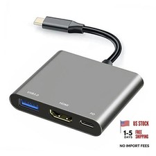 USB C to HDMI Multiport Adapter with Charging Port, HDMI to USB C Hub Adapter