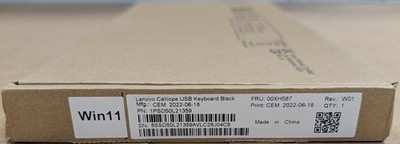 Lenovo Calliope USB Tastatur, FRU:00XH587, P/N: 1PSD50L21359, US Layout.