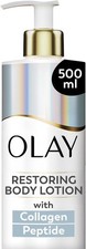 Olay Collagen Peptide Restoring Body Lotion, 24HR Moisturising Cream 500mls