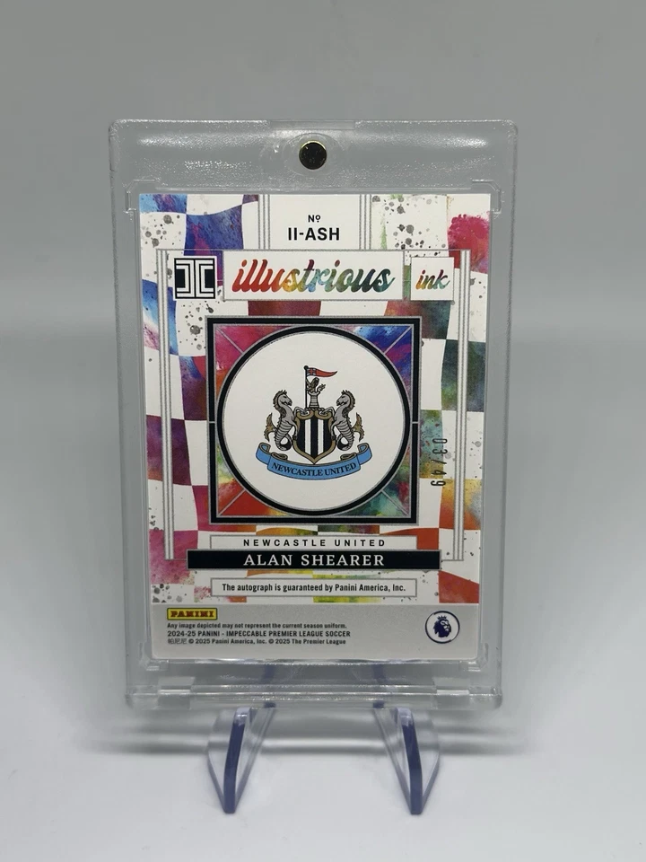 2014/25 Panini Alan Shearer auto Illustrious Impeccable Soccer Newcastle /49 - Image 2 of 2