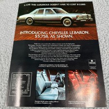 1977 Chrysler LeBaron Medallion Sedan Luxury Car Vintage Print Ad Dealer Promo