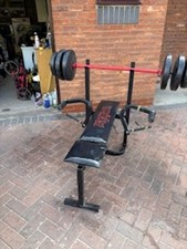 Mirafit Folding Weight Bench with Dip Station