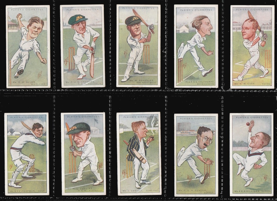 CRICKET CARICATURES BY RIP - A JOHN PLAYERS & SONS 1926 SET OF ...