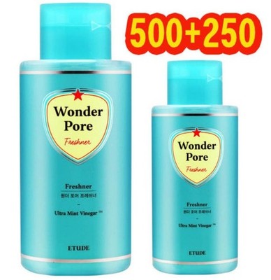 Etude House Wonder Pore Freshner Toner Set 500ml+250ml Pore Tightening Skin Care