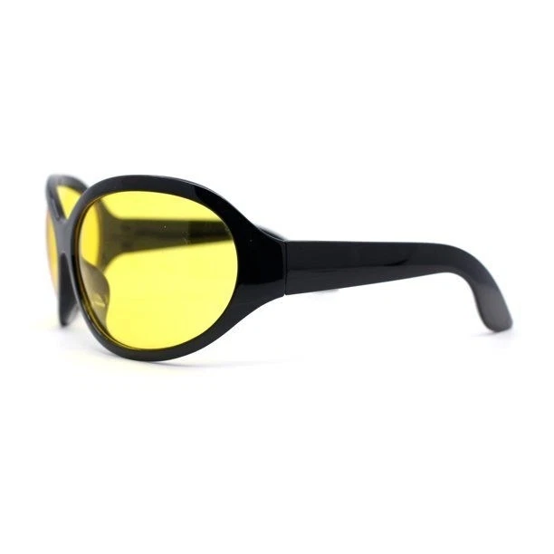 Gafas de sol amarillas para hombre diseñador de moda festival de playa envolventes de gran tamaño nuevas Foto 4 de 4