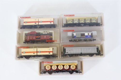 Fleischmann N Gauge Selection of Mixed Wagons x 7