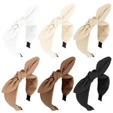 Knotted Bow Headbands for Women Wide Black Headbands