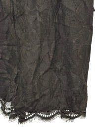 Guess SL Francine Lace Romper Womens XL Black Sleeveless Ruffle Trim Adjustable