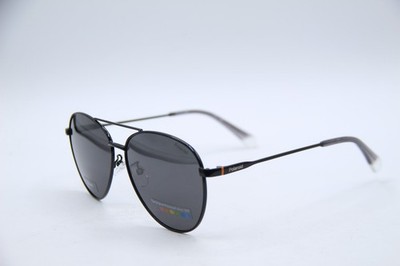 NEW POLAROID PLD 4142/G/S/X 807M9 084 BLACK POLARIZED AUTHENTIC SUNGLASSES 60-14