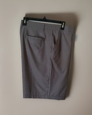 Adidas Shorts Mens 38 Gray Plaid Golf Stretch Performance Active Athletic Preppy