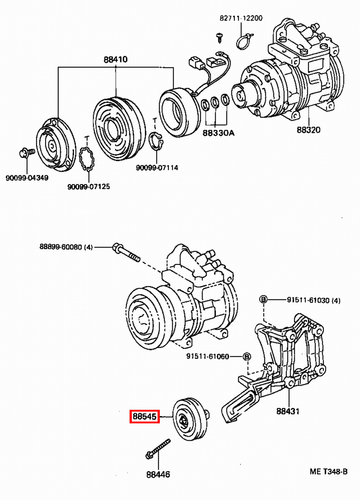 Genuine LandCruiser FZJ80 FZJ79 FZJ78 FZJ76 1FZ Air Conditioner Idler Pulley - Picture 6 of 20