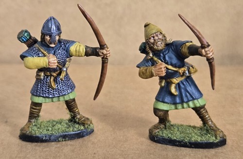 Juegos de Conquista Pintados Profesionales ARQUEROS MEDIEVALES x 5 28mm Miniatura Mesa Juegos - Imagen 3 de 8
