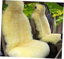 Genuine Australian Sheepskin Car Seat Cover Universal Fit Natural Wool Beige