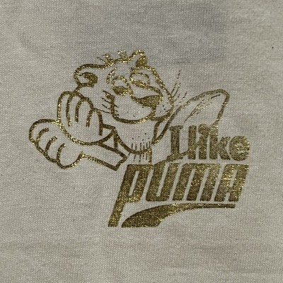 Y2K I Like Puma Baby Doll T-Shirt Large New With Tags Vintage 2000's Gold A1
