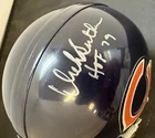 DICK BUTKUS Auto CHICAGO BEARS Signed Mini Football Helmet BECKETT BAS STICKER