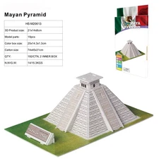 Mayan Pyramid 3D Jigsaw Puzzle DIY Building Paper Model Kit Educational Toys