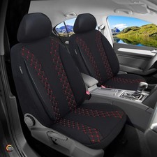 Schonbezüge Sitzbezüge für VW Vento Bj 1992-98 in Schwarz/Rote Naht N302