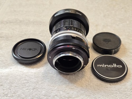 Minolta MC W. Rokkor-HG 35mm f/2.8 Wide Angle Lens, Hood, Macro Adapter - Picture 6 of 24