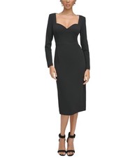 Calvin Klein Womens Sweetheart Neckline Sheath Dress, black, 10