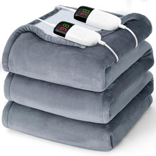 King Size Heated Electric Blanket - 90" X 108" with Dual Control, 10 Heating Lev