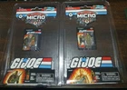 2 Micro Figures World's Smallest GI Joe Road Block  Machine Gunner New Lot of 2