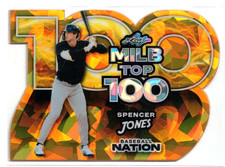 2025 Leaf Baseball Nation Top 100 YELLOW Ice RC Spencer Jones! Rookie One of 1/1
