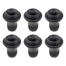 TKYPZY 6 Pcs Vacuum Wine Stopper, Small, Black, 207132 Black