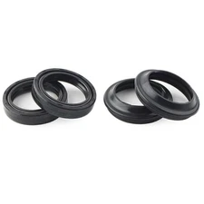 Front Fork Damper Shock Absorber Fork 33X46-11MM Oil Seals Dust Seals Black Set